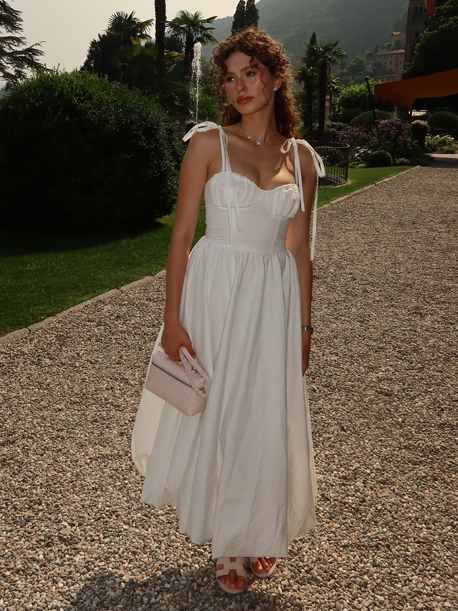 Cotton Sling Balloon Dress