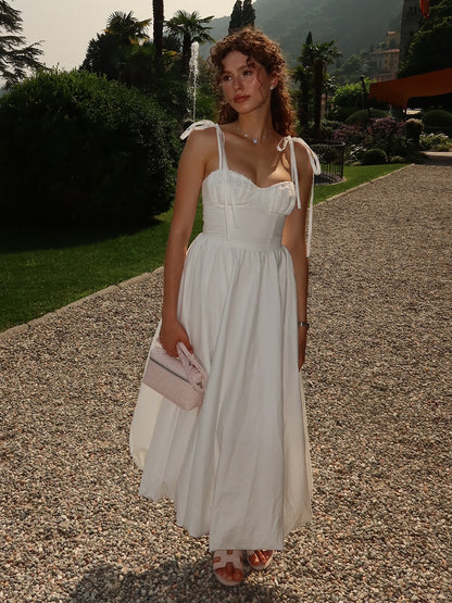 Cotton Sling Balloon Dress