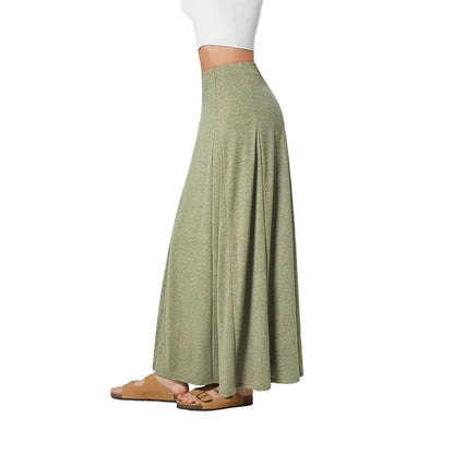 Green Jersey Maxi Skirt