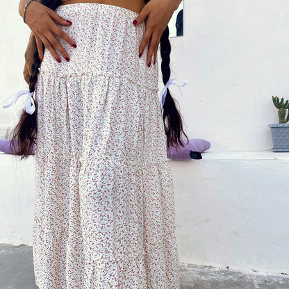 Light Pastoral Gentle Floral Skirt