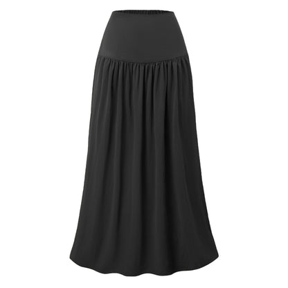 Cotton Maxi Skirt w/ Pockets