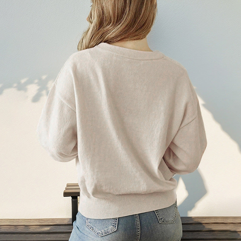 Round Neck Long Sleeve Sweater