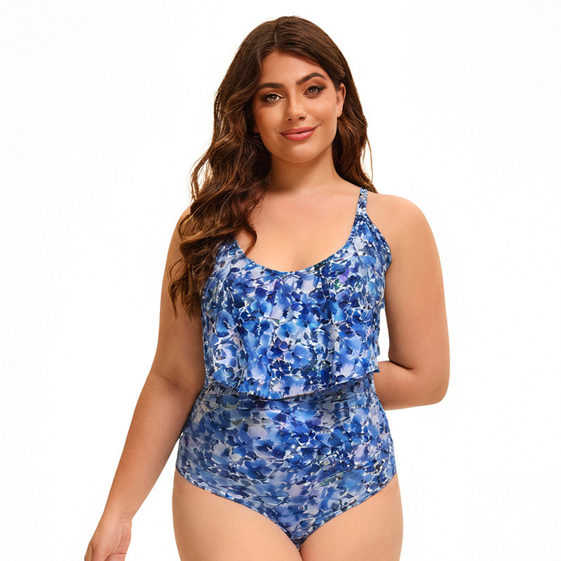 Printed Flounce Swimsuit