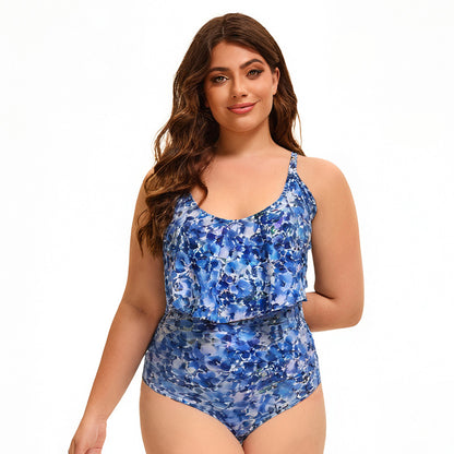 Printed Flounce Swimsuit