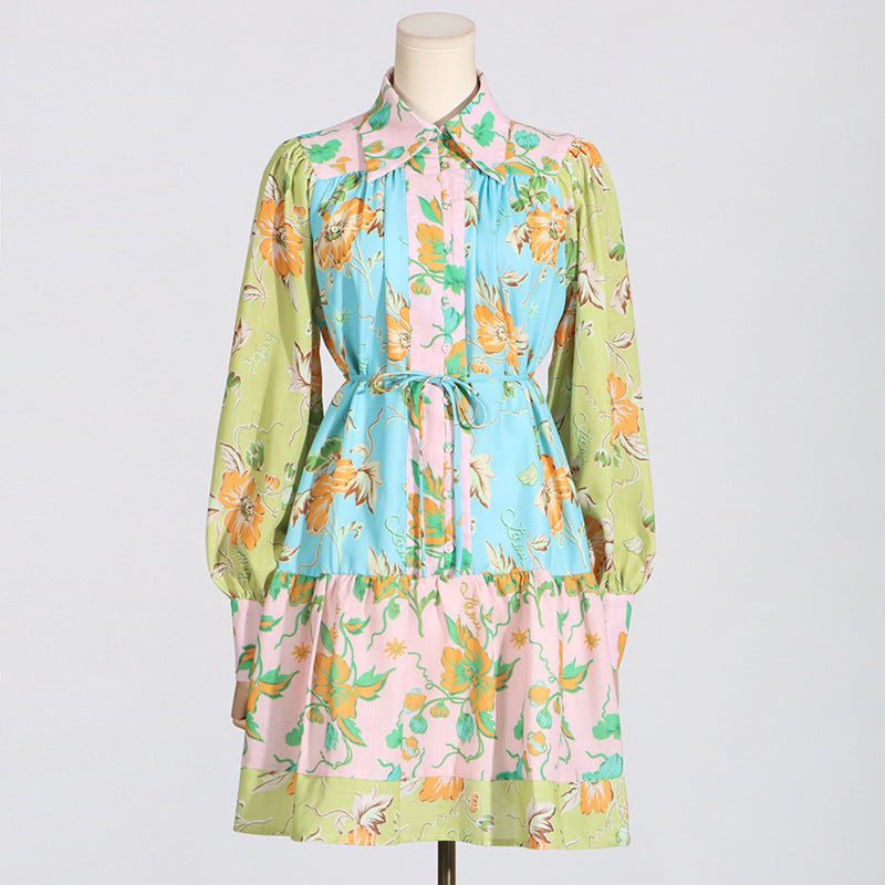 Mini Bohemian Print Dress