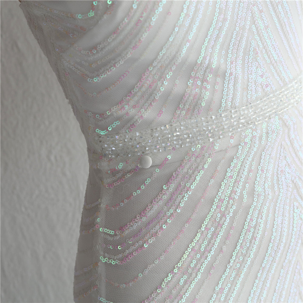 Beaded Halter Elegant Gown
