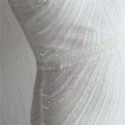 Beaded Halter Elegant Gown