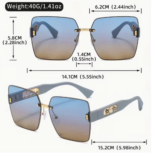 Square Frameless Sunglasses
