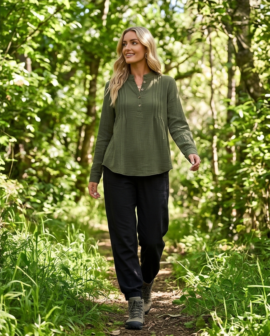 Olive Pullover Top