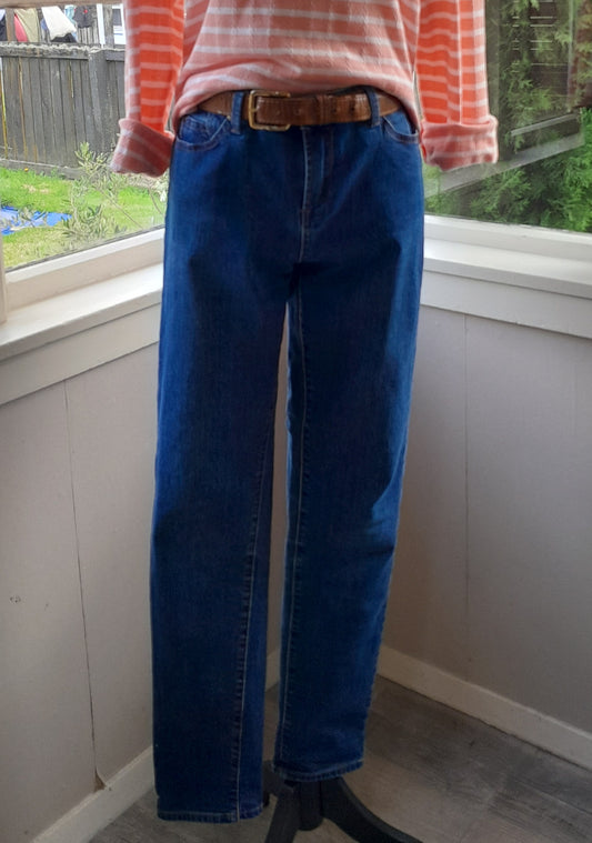 Straight Leg Blue Jeans size: 12