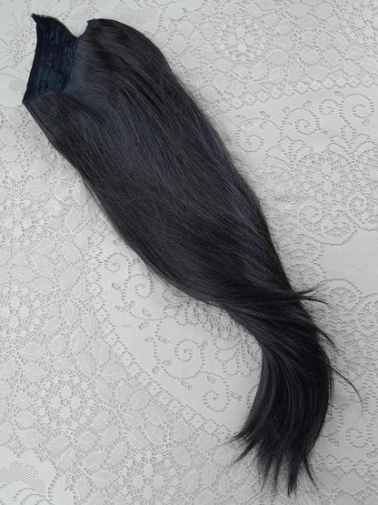 Dark Brown/ Black Straight Halo Hair Extensions