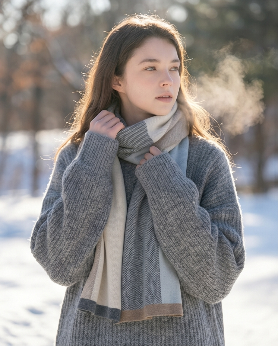 Thermal Contrast Acrylic Scarf