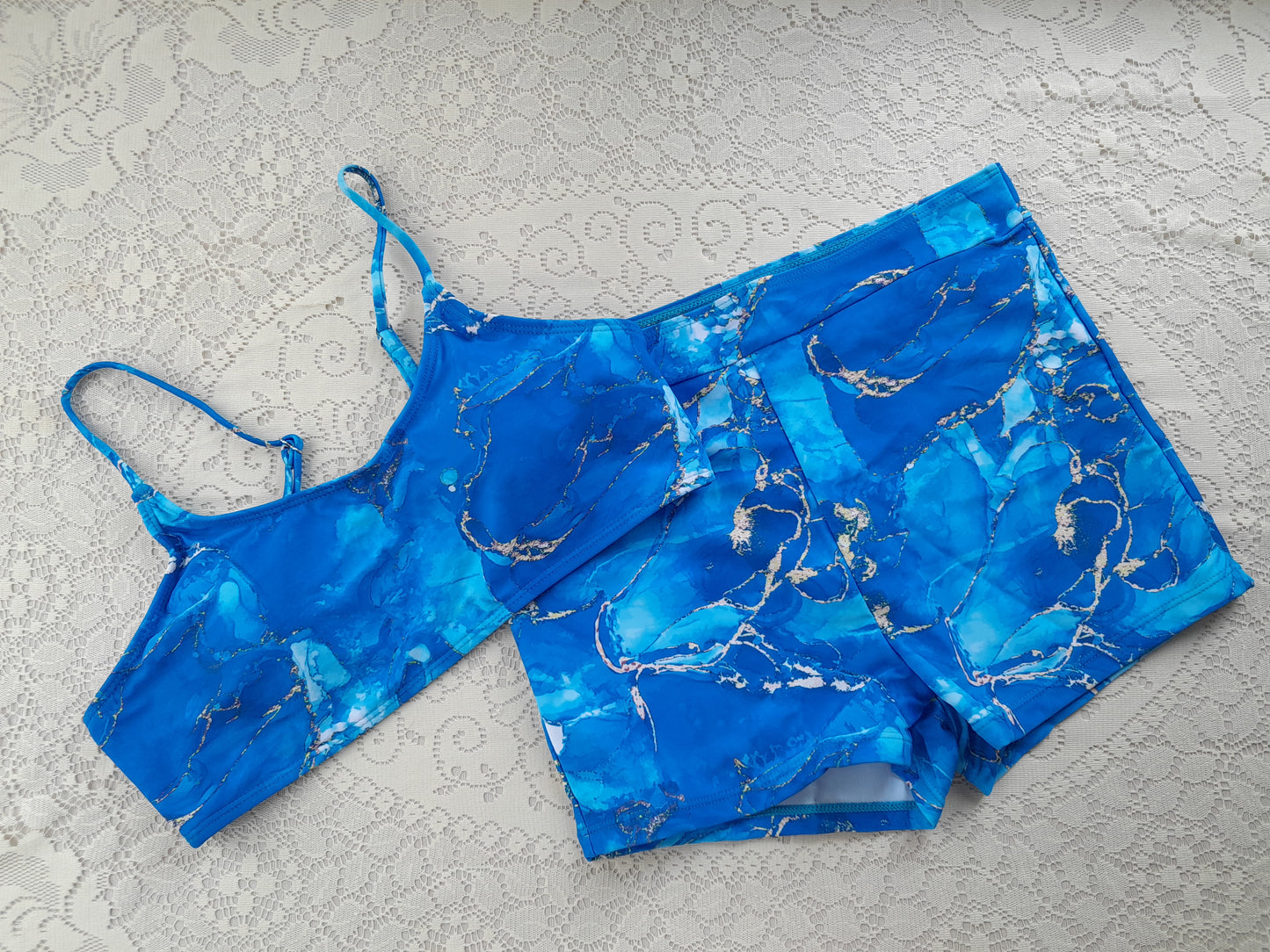 Tie Dyed Split Printed Bikini