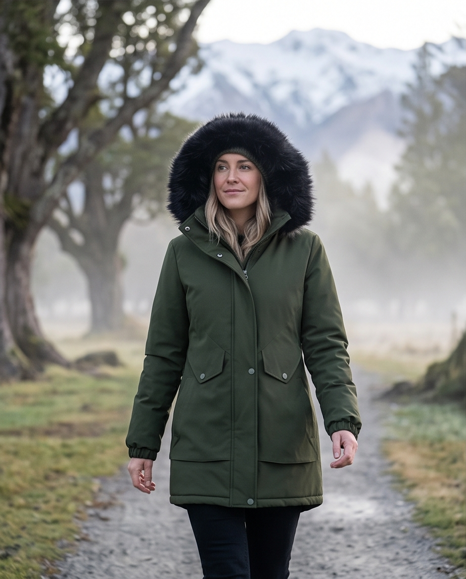 Fur Hooded Warm Winter Parka size S-3XL