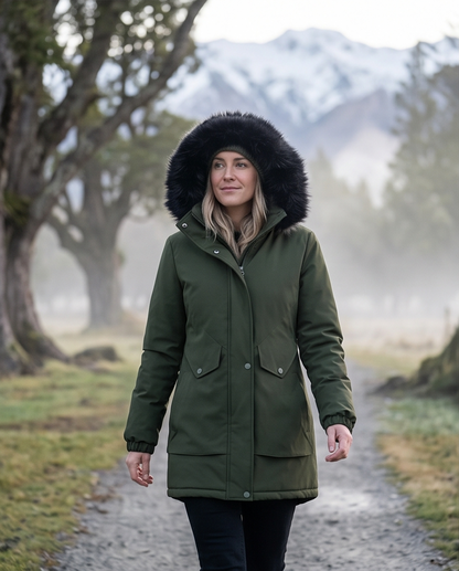 Fur Hooded Warm Winter Parka size S-3XL