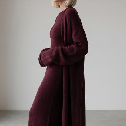 Knitted Cardigan & Dress Two-Piece Set