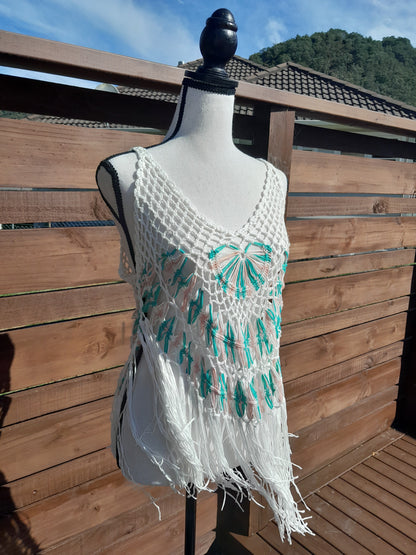 Crochet Fringe Beach Cover Up