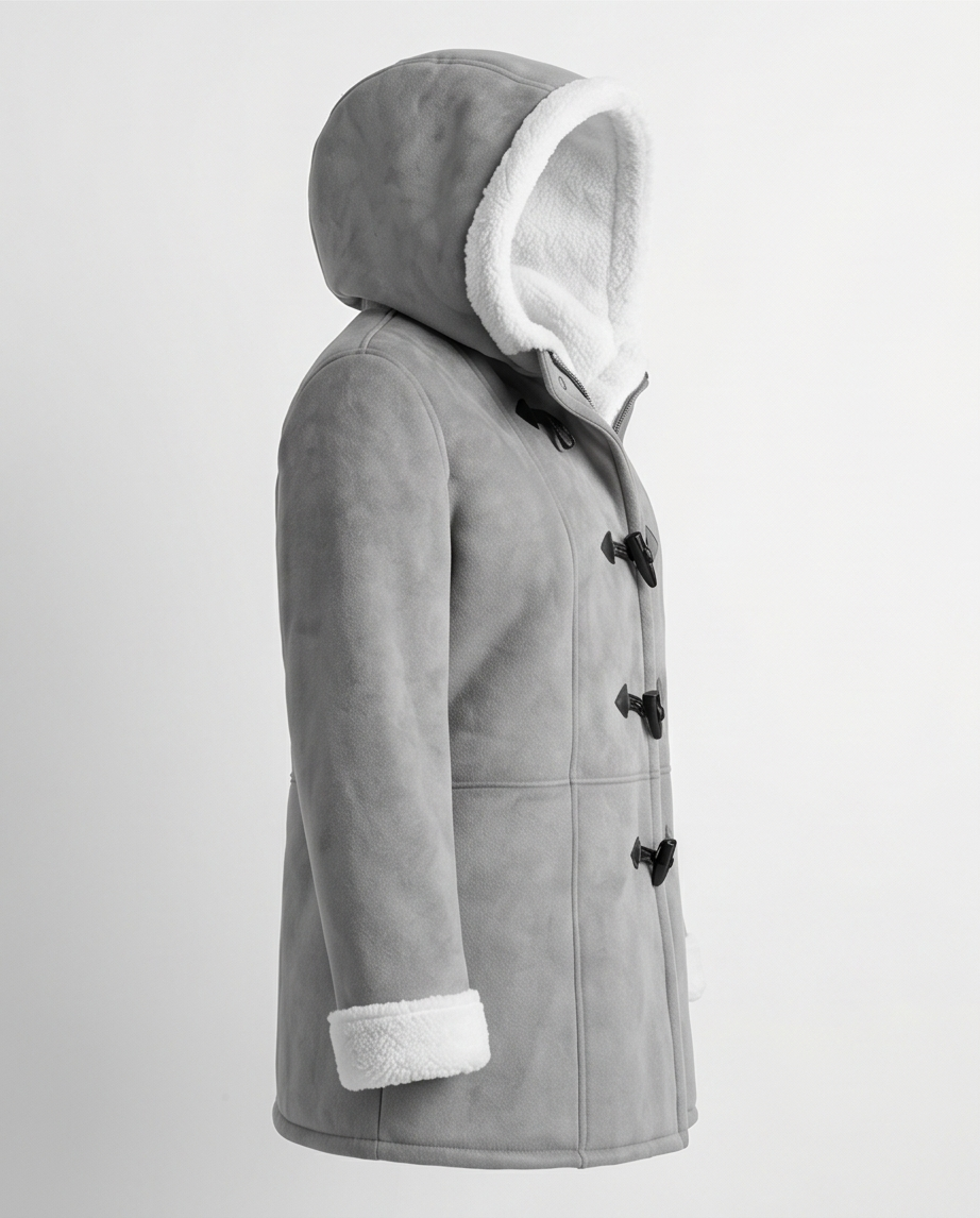 Cozy Sherpa Lined Hood Toggle Coat