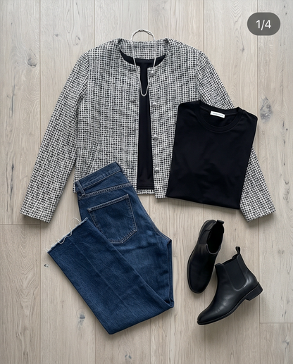 Texture Short Blazer