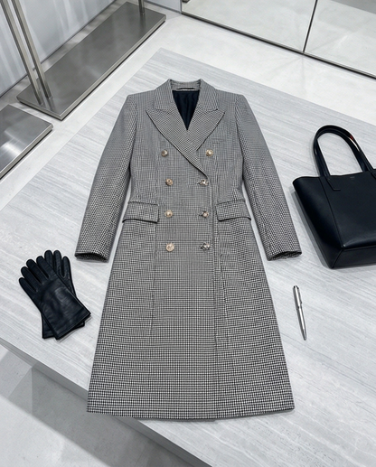 Houndstooth Trench Coat