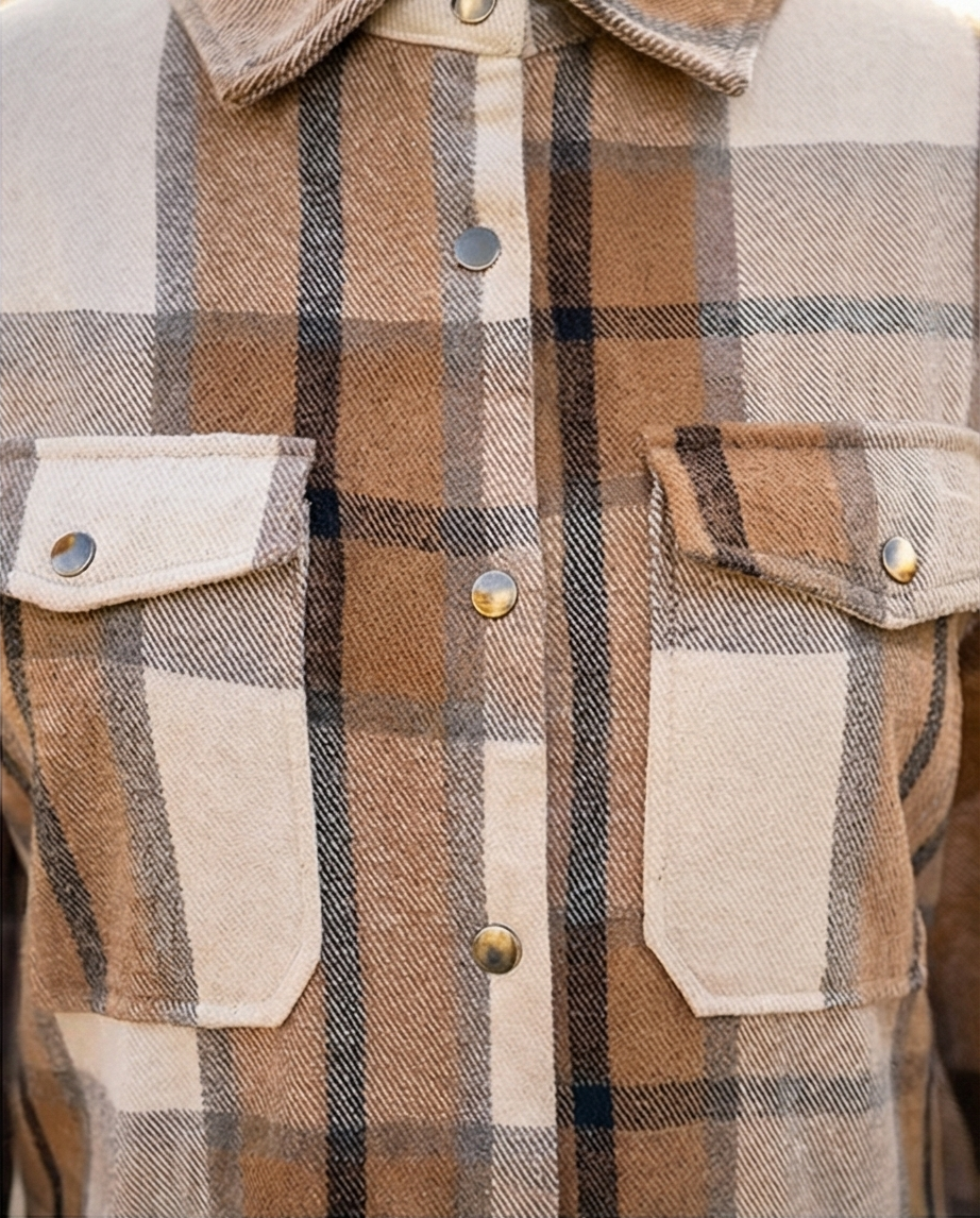 Casual Plaid Button-Down Shirt