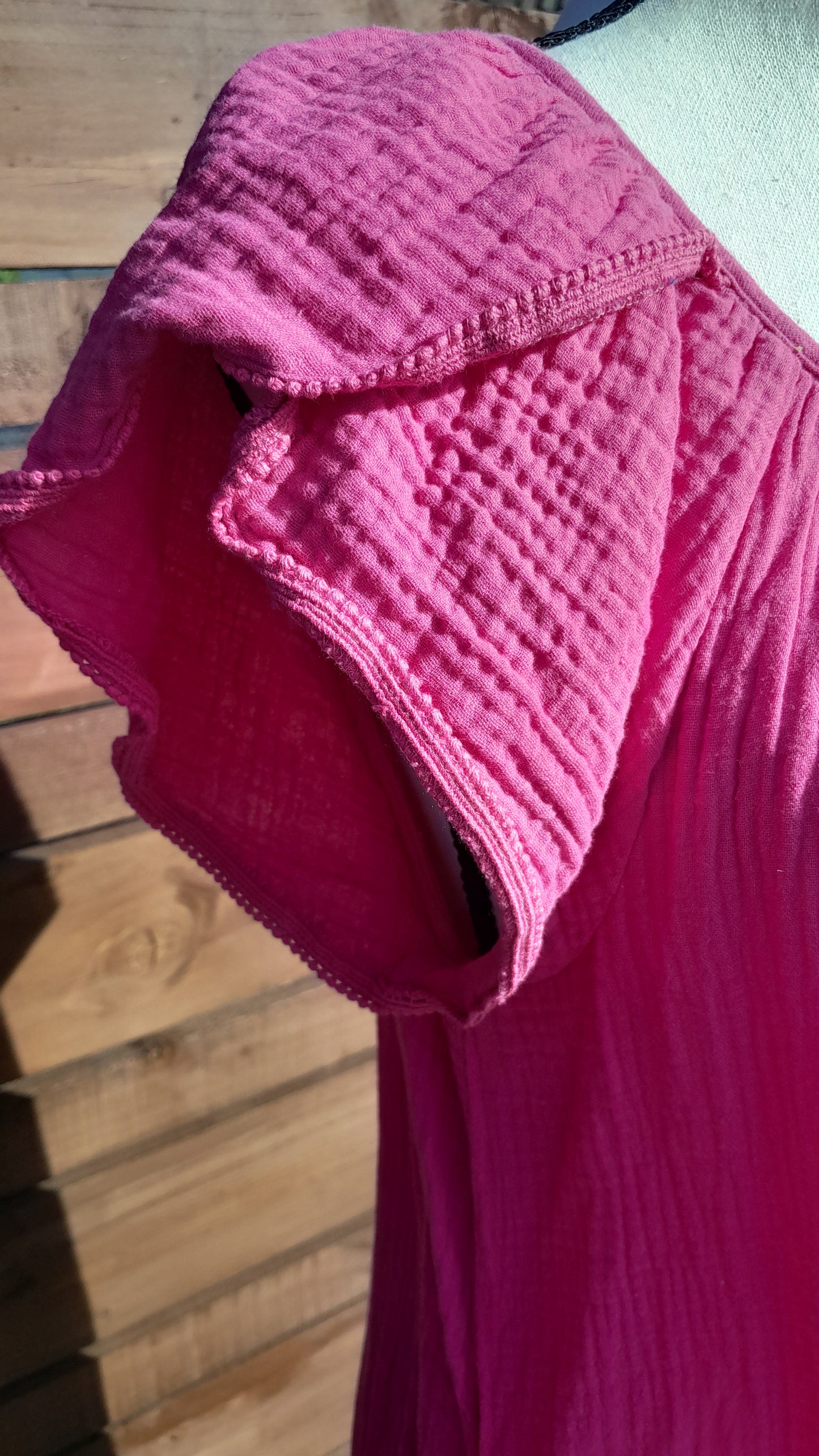 Soft Fuchsia Dress w/ Pockets, size 14