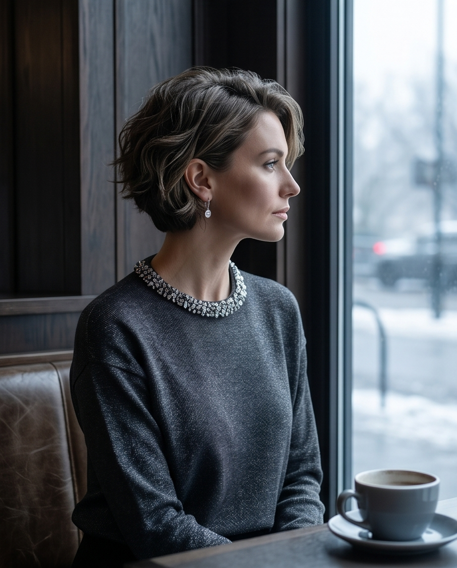 Diamond Collar Sweater top
