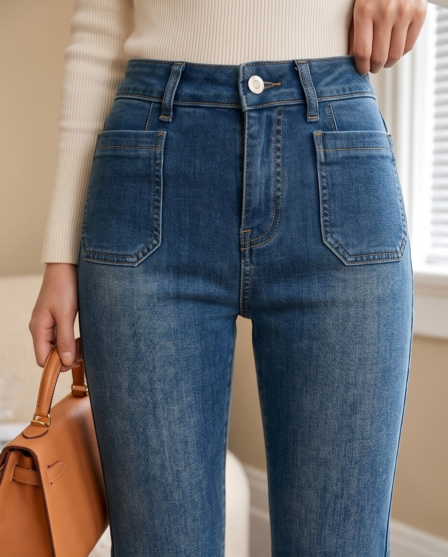 Flared Denim Jeans