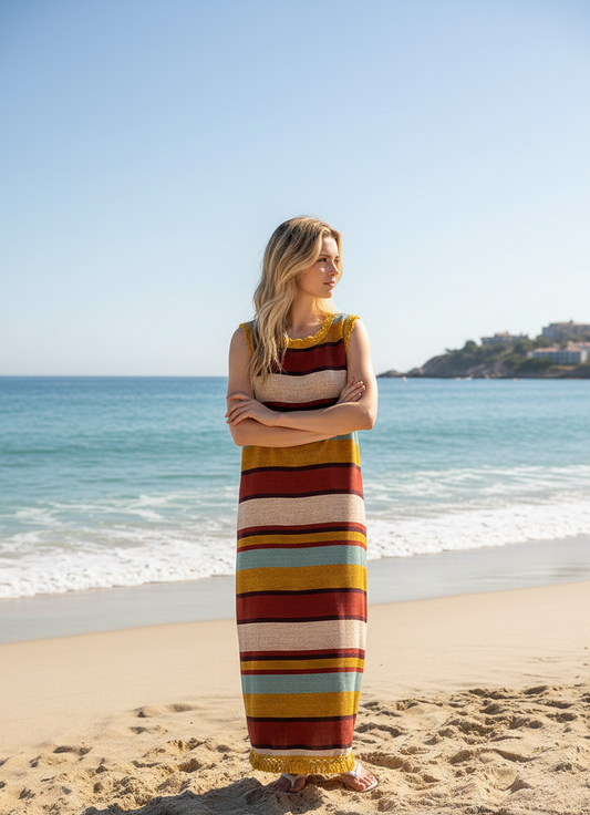 Colour Block Striped Dress