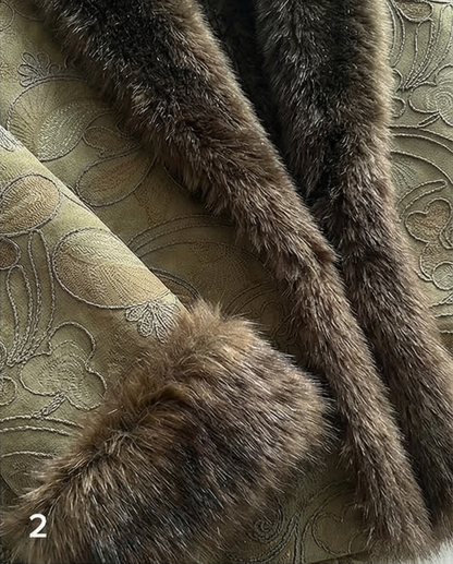 Faux Fur trimmed Embroidered Short Coat