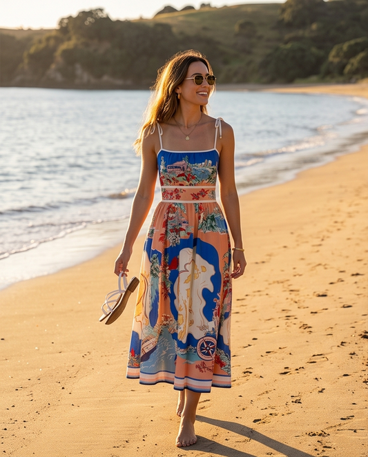 Palm Tree Picnic Dress
