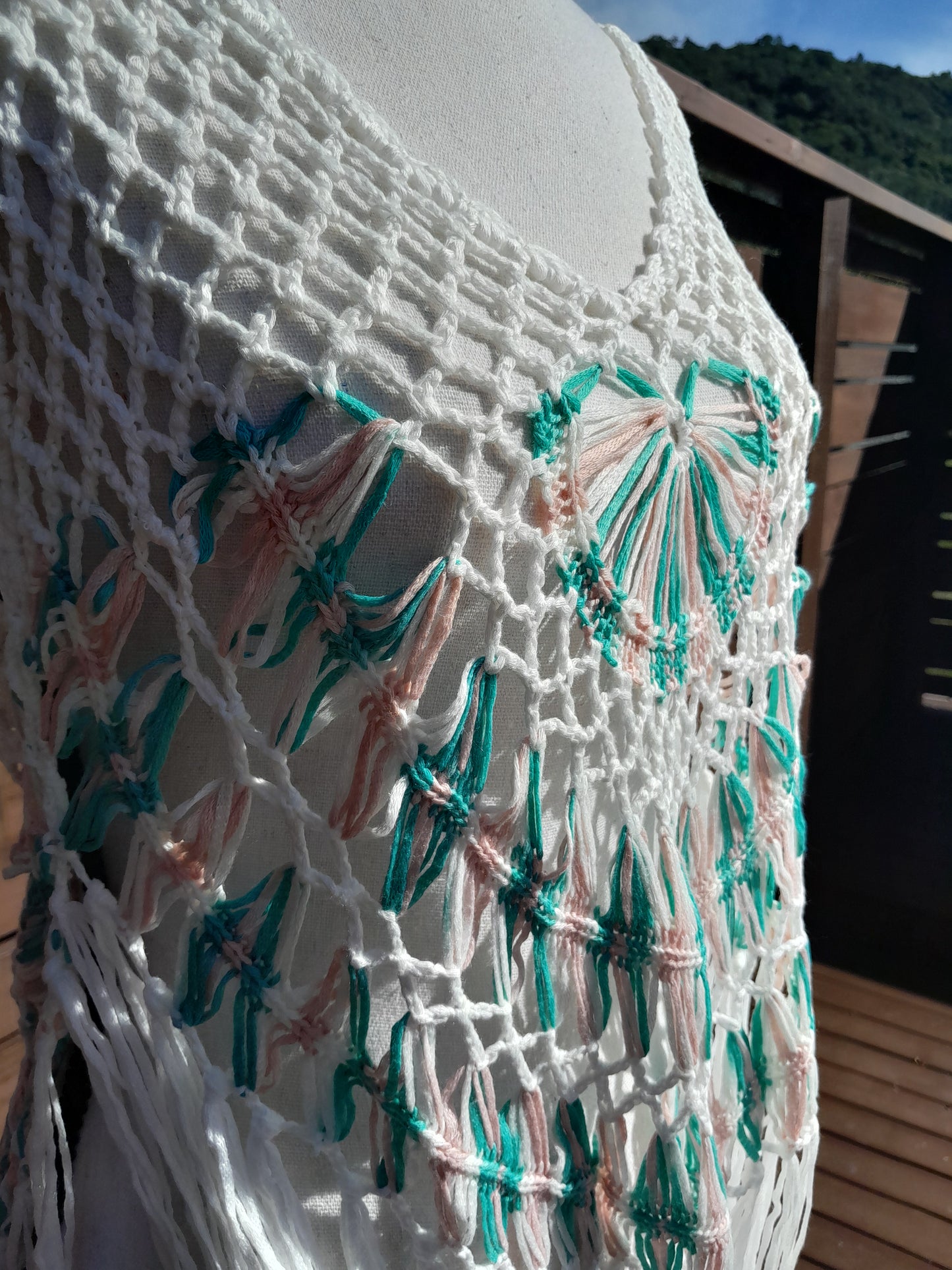 Crochet Fringe Beach Cover Up