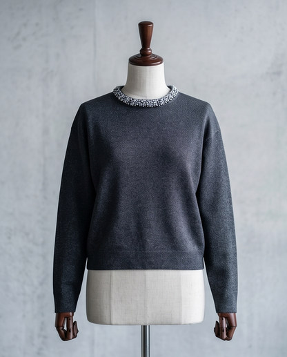 Diamond Collar Sweater top