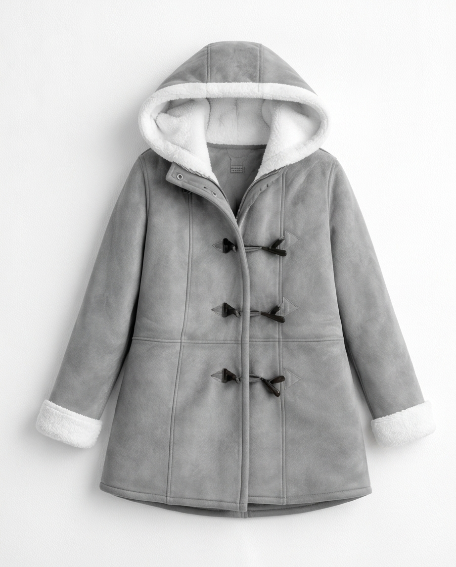 Cozy Sherpa Lined Hood Toggle Coat