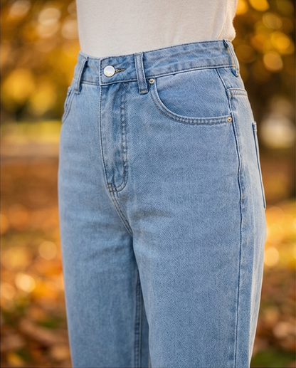 High Waist Straight Jeans