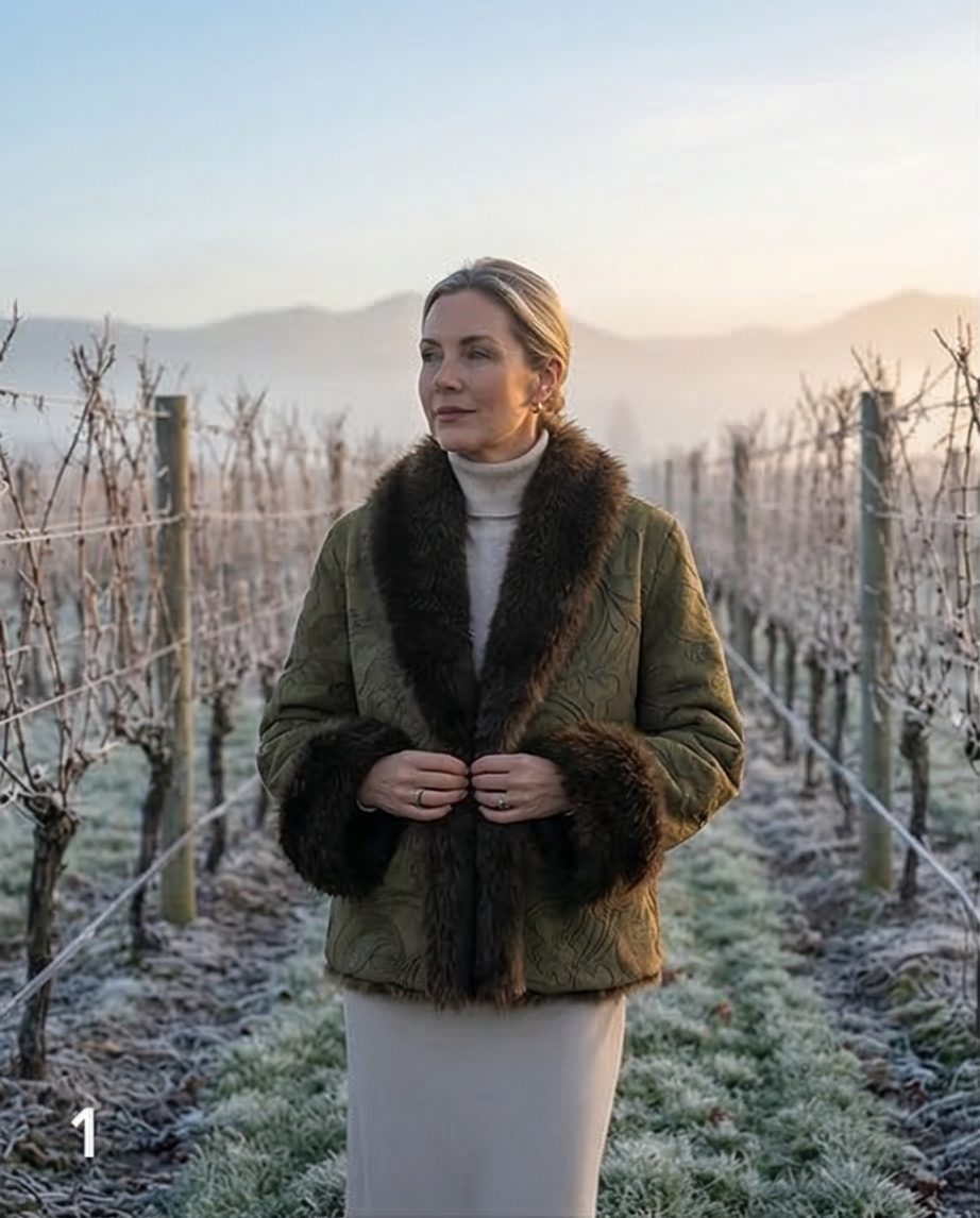 Faux Fur trimmed Embroidered Short Coat