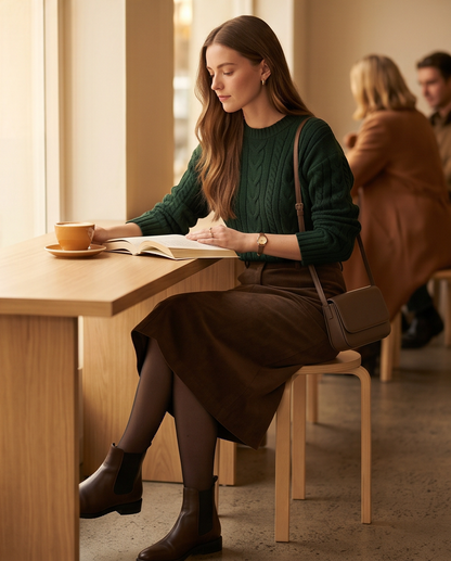 Midi Corduroy Skirt