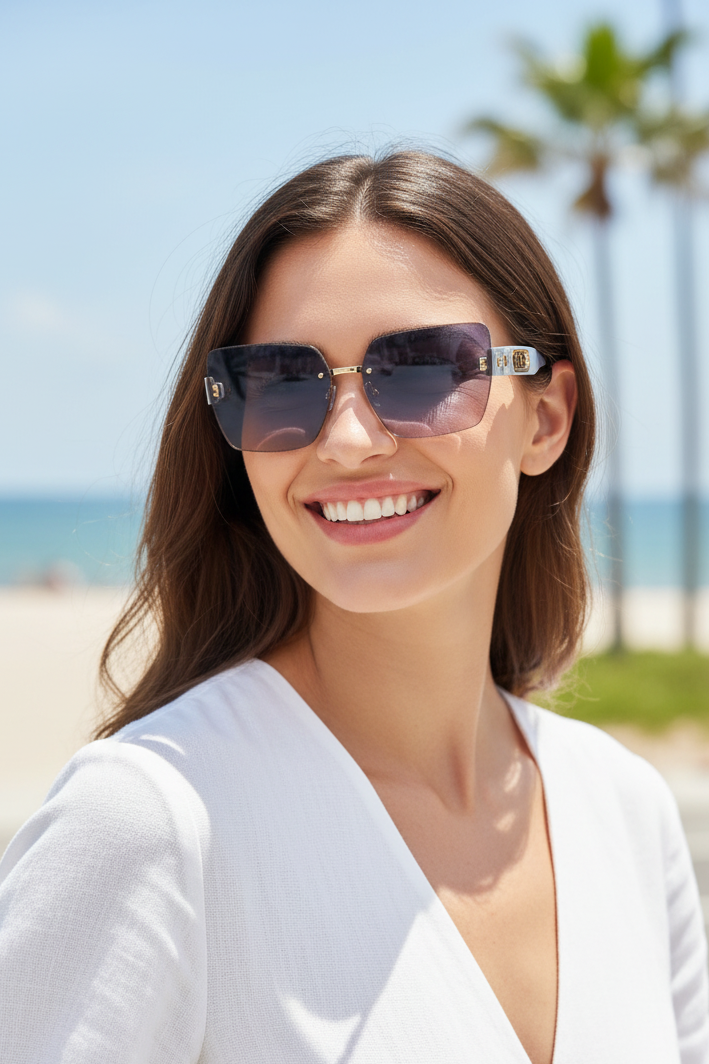 Square Frameless Sunglasses
