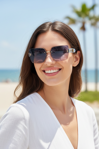Square Frameless Sunglasses