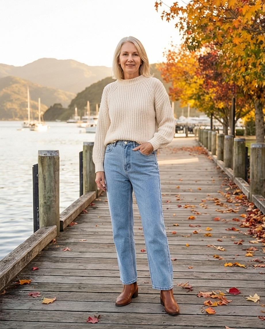 High Waist Straight Jeans