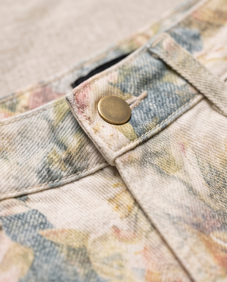 Slim Floral Printed Mid Waist Shorts