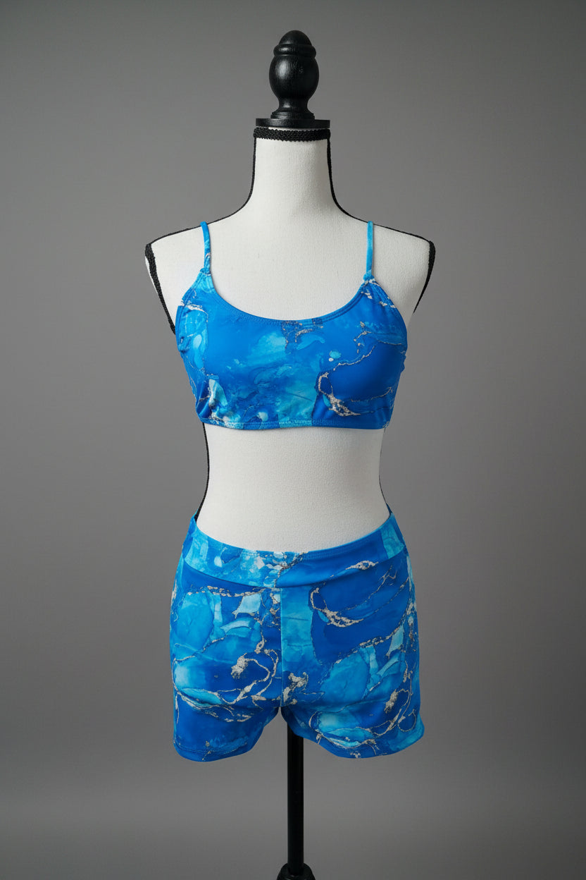 Tie Dyed Split Printed Bikini